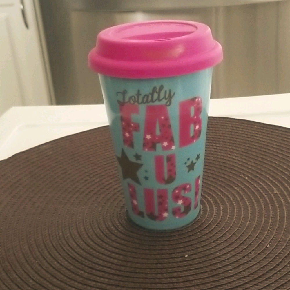 Ciroa "Totally FABULOUS " Porcelain Travel mug